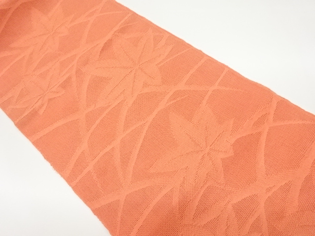 紗 紅葉模様織出し名古屋帯